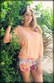 BLUSA MALHA COM FRANJAS