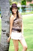 Blusa de Um Ombro estampada com Lurex