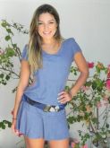 VESTIDO ANABEL (AZUL COM DECOTE NA CINTURA)